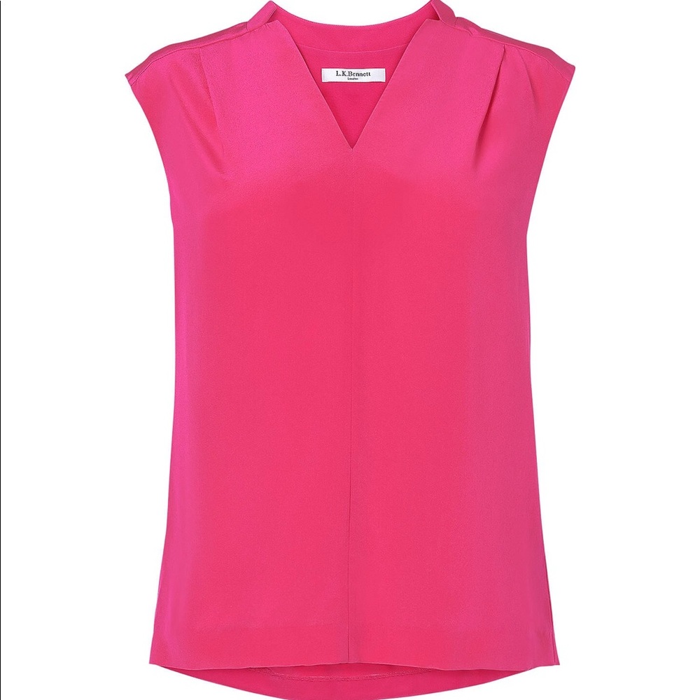 L.K. Bennett 6 Power Pink TW NORWAY Silk Shell